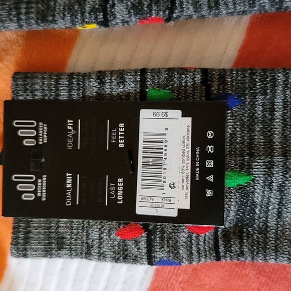 3 Pairs PKWY by Dwyane Wade 'Lit Again' Crew Socks - Picture 4 of 5